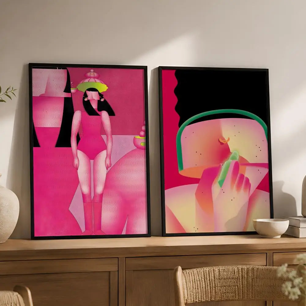 Peel & Stick PVC Wall Poster – Fashion Girl Illustration HD Art