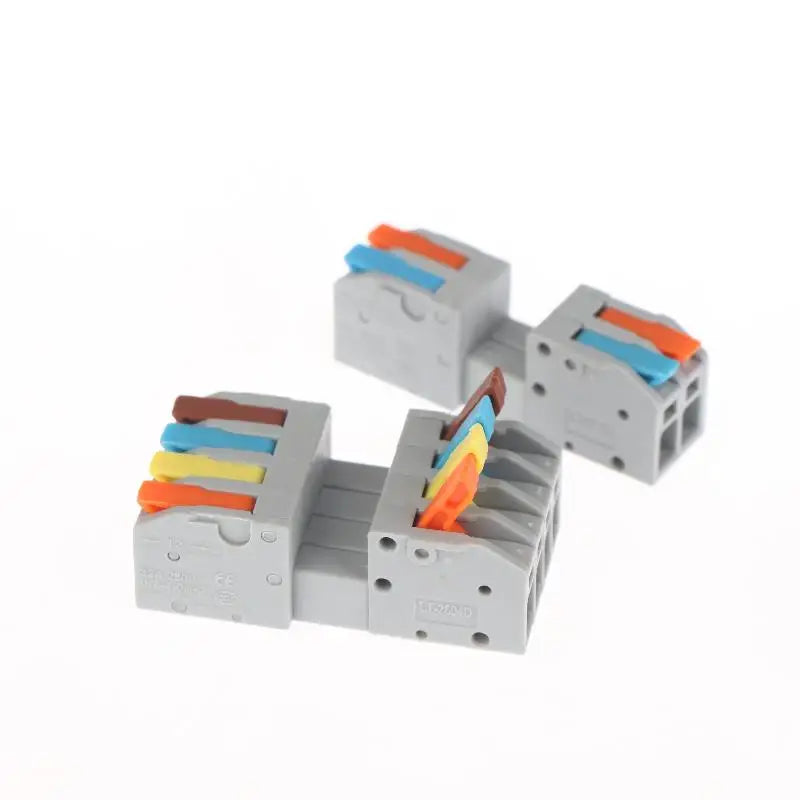 2 Universal Compact Electrical Wiring Connectors Push-in Butt