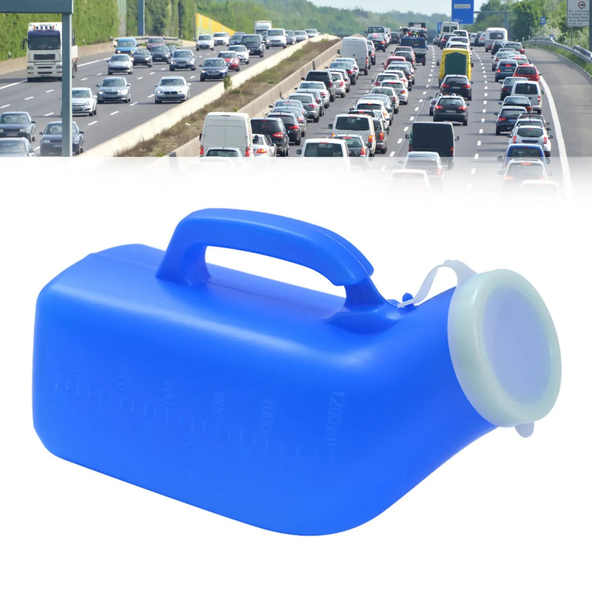 Portable Male Urinal Bottle 1200ml – Travel, Camp & Home