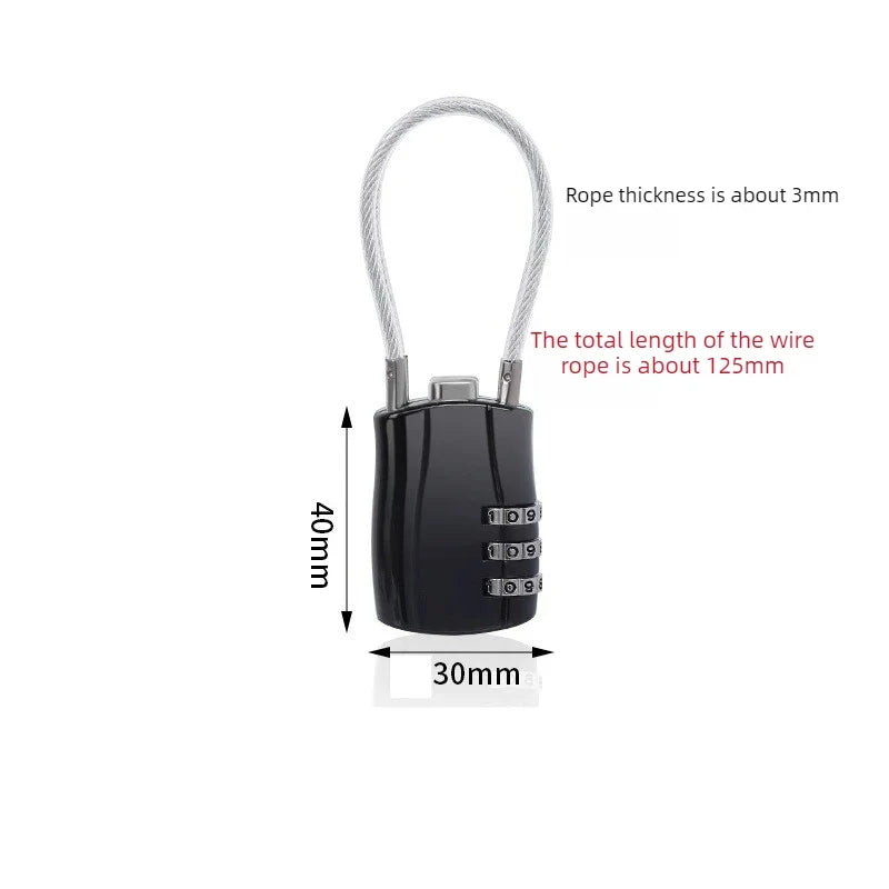3-Digit Combination Padlock – Luggage, Locker & Toolbox Lock