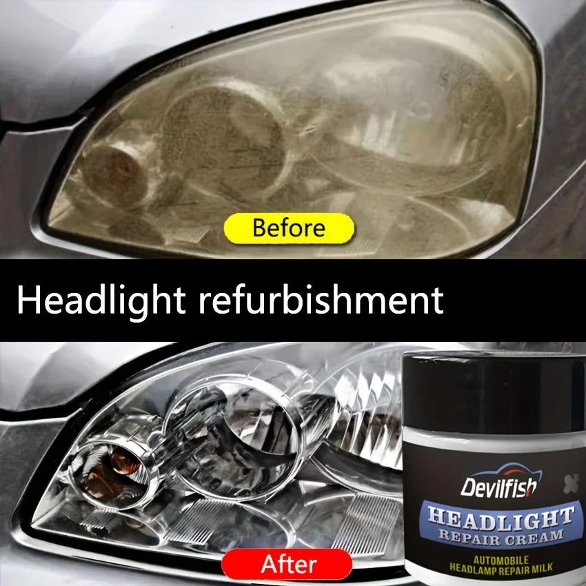 Headlight Restoration Fluid – Crystal Coating & Anti-Yellowing