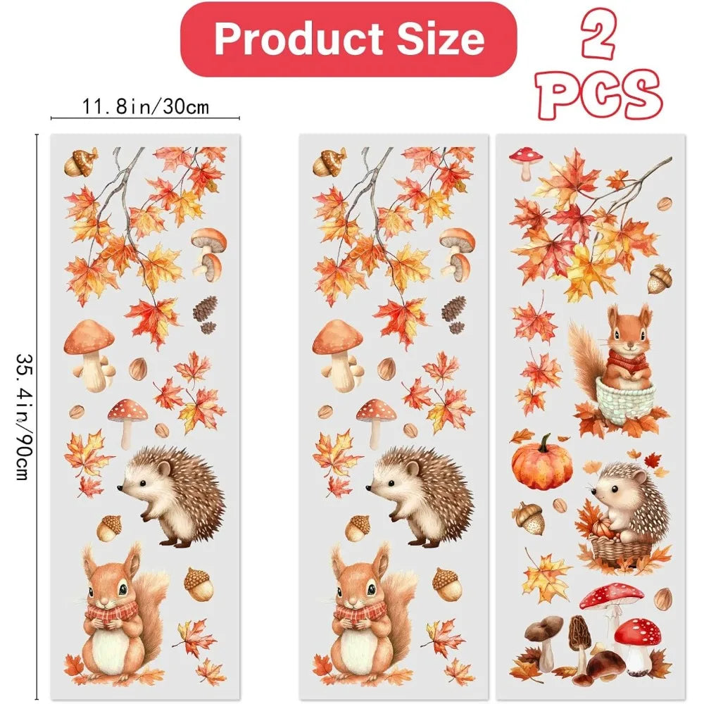 Hedgehog PVC Wall Stickers – Waterproof Self-Adhesive Decals 2pc