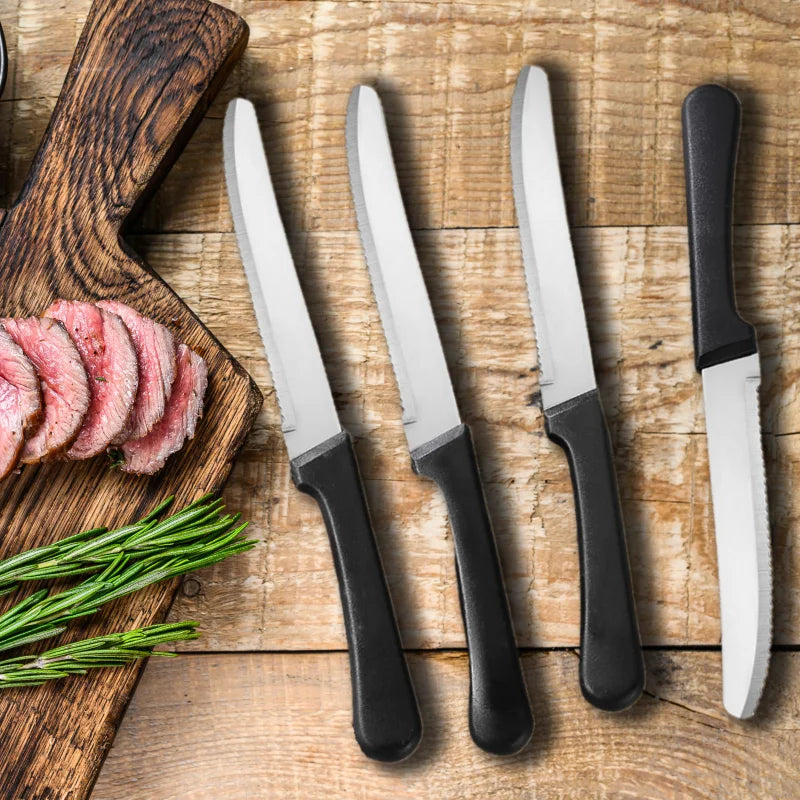 Stainless Steel Steak Knife – Dishwasher Safe Plastic Handle
