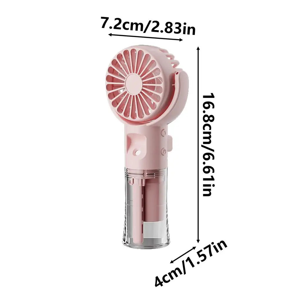 Mini Handheld Misting Fan – USB Rechargeable Water Spray Fan