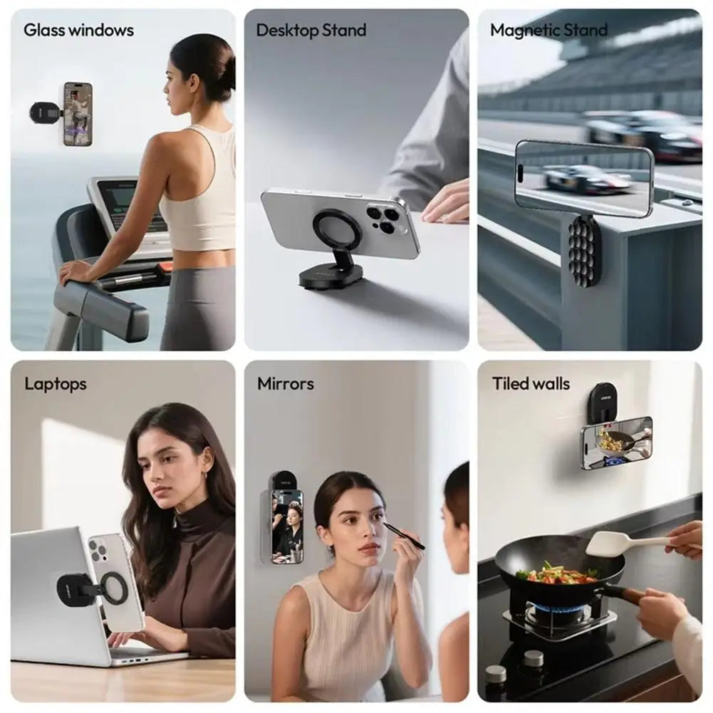 Magnetic Phone Holder – Suction Cup, Desktop & Wall Mount Stand