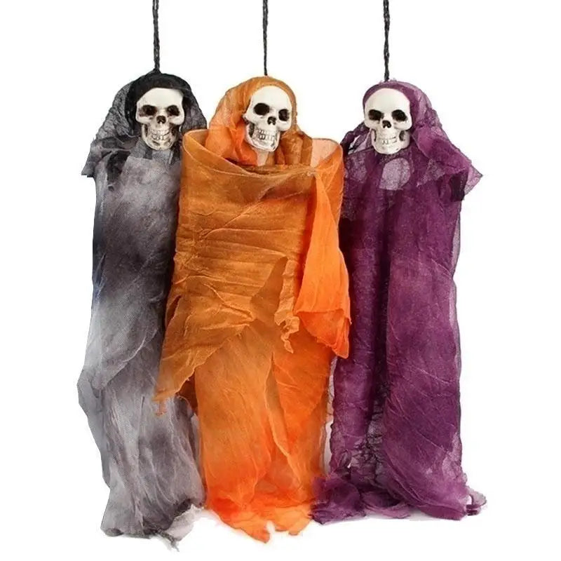 Halloween Skull Doll Ornament Spooky Fright Prank Prop Novelty