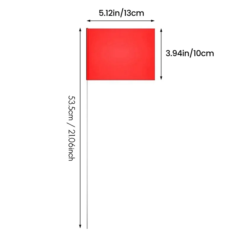 Red Lawn Marking Flags 20-Pack | Yard & Irrigation Markers