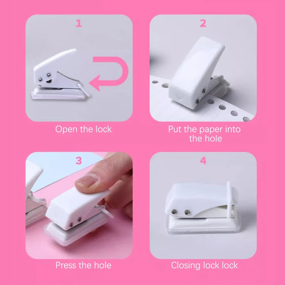Mini Single Hole Punch – Portable Handheld Paper Puncher for Crafts
