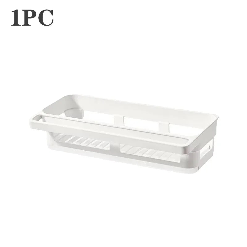 Wall-Mounted Sink Sponge Rack & Drain Basket | No-Drill