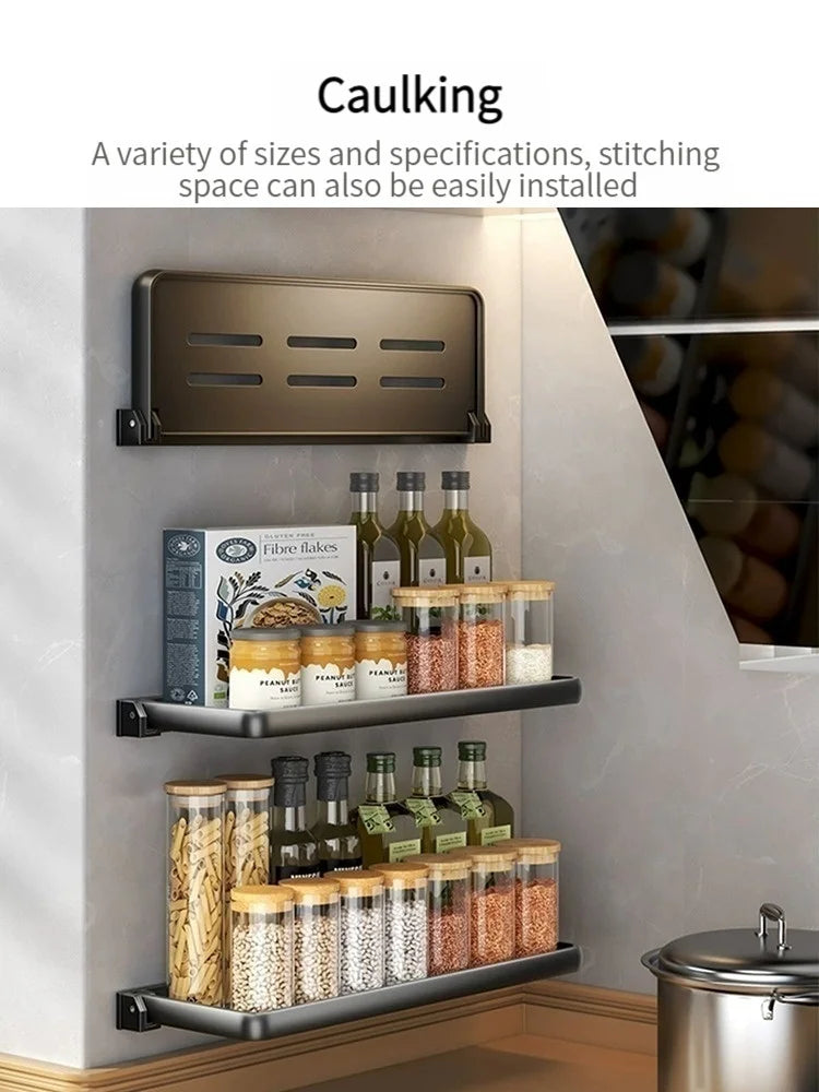 Foldable Kitchen Storage Rack & Fridge Organizer | Aluminum