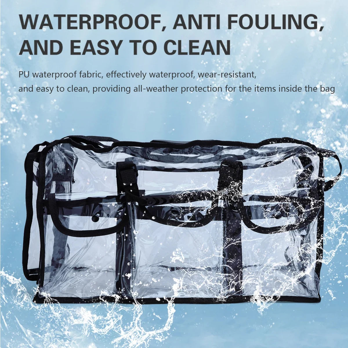 Transparent Waterproof Hairdressing Backpack | Salon Barber Bag