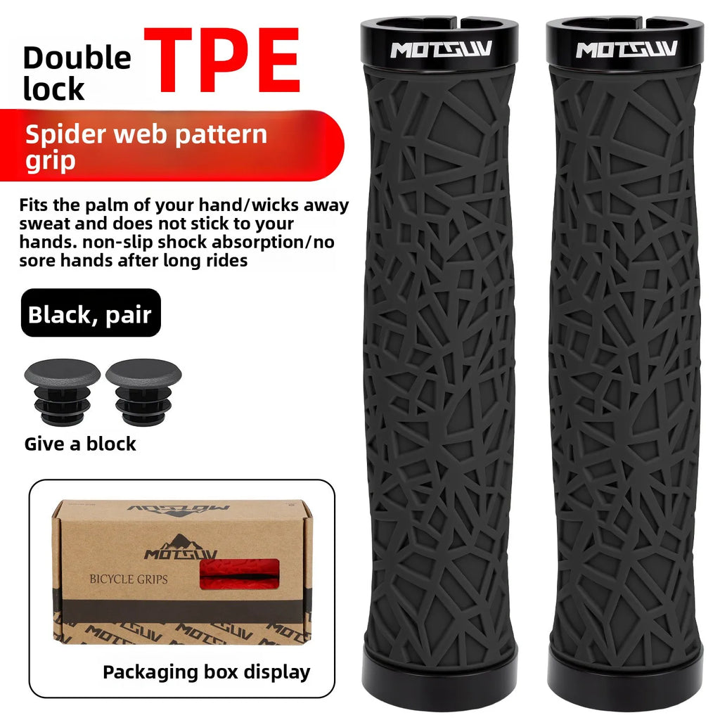 Axl TPE Dual Lock Bike Handlebar Grips – Anti-Slip MTB