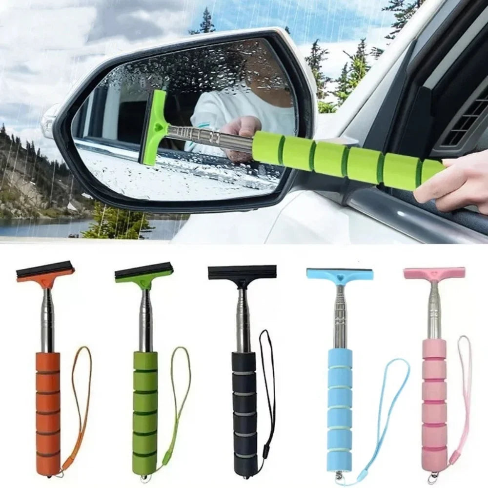 Telescopic Car Rearview Mirror Wiper & Cleaning Brush