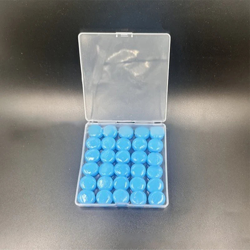 30-Pack Reusable Silicone Ear Plugs – Noise Reduction for Sleep