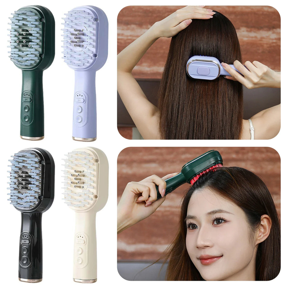 Scalp Massage Comb | Red Light Therapy & Micro-Vibration