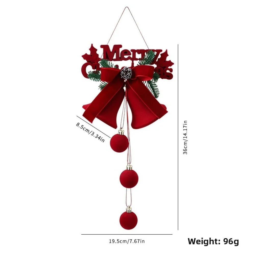 Flocked Velvet Christmas Bell Ornament | Reusable Xmas Tree Pendant