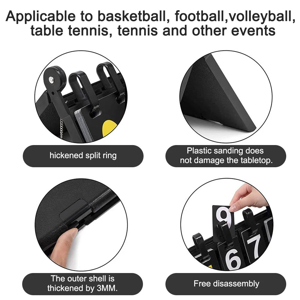 Portable Manual Flip Scoreboard – Basketball, Tennis, Volleyball