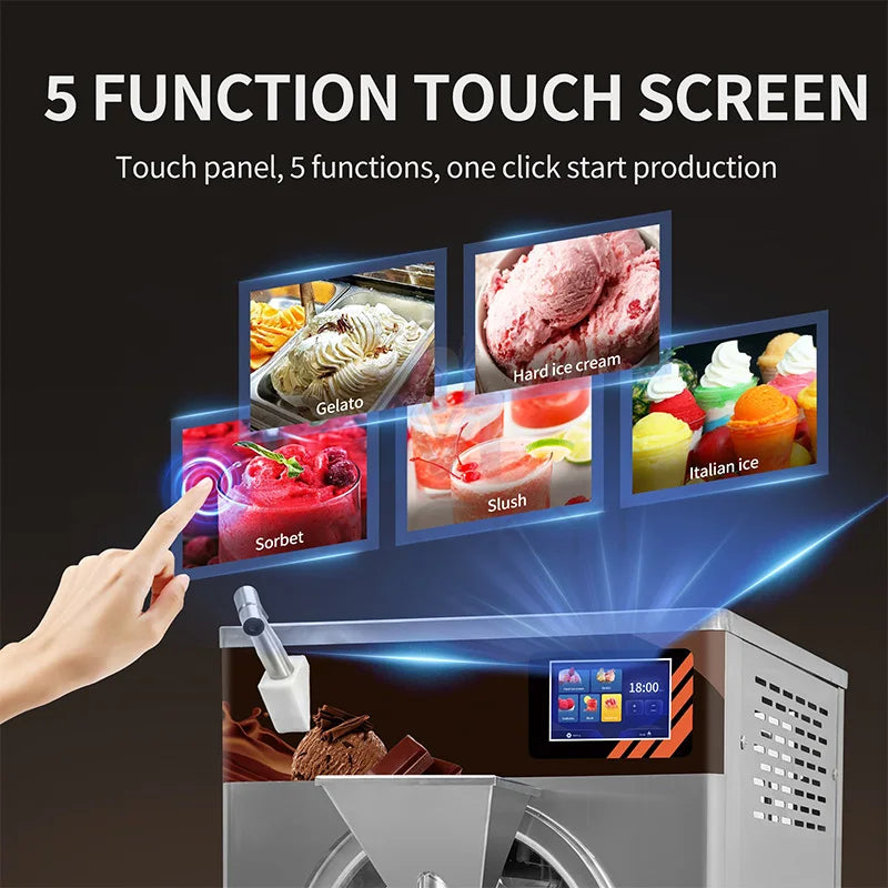 Commercial Hard Ice Cream Maker Machine 48L/H | MYH-28-2T 12L