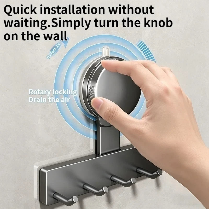 No-Drill Suction Cup Kitchen Hooks | 5-Pack Cabinet Organizer