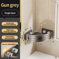 No-Drill Suction Cup Bathroom Corner Shelf & Shampoo Rack