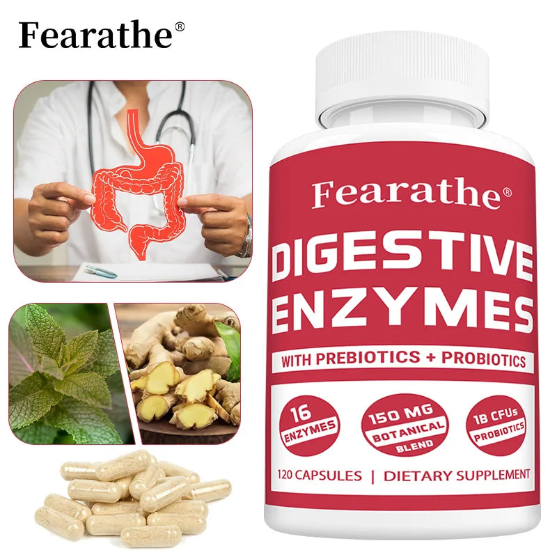 Digestive Enzyme Capsules with Probiotics & Prebiotics | 16 Enzymes