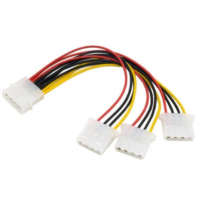 10 5 2 4Pin IDE Power Cables 4 Pin Molex Male 3 Port Female Supply