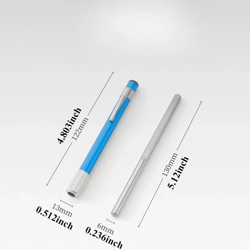 Portable Diamond Pen Fishing Hook & Knife Sharpener