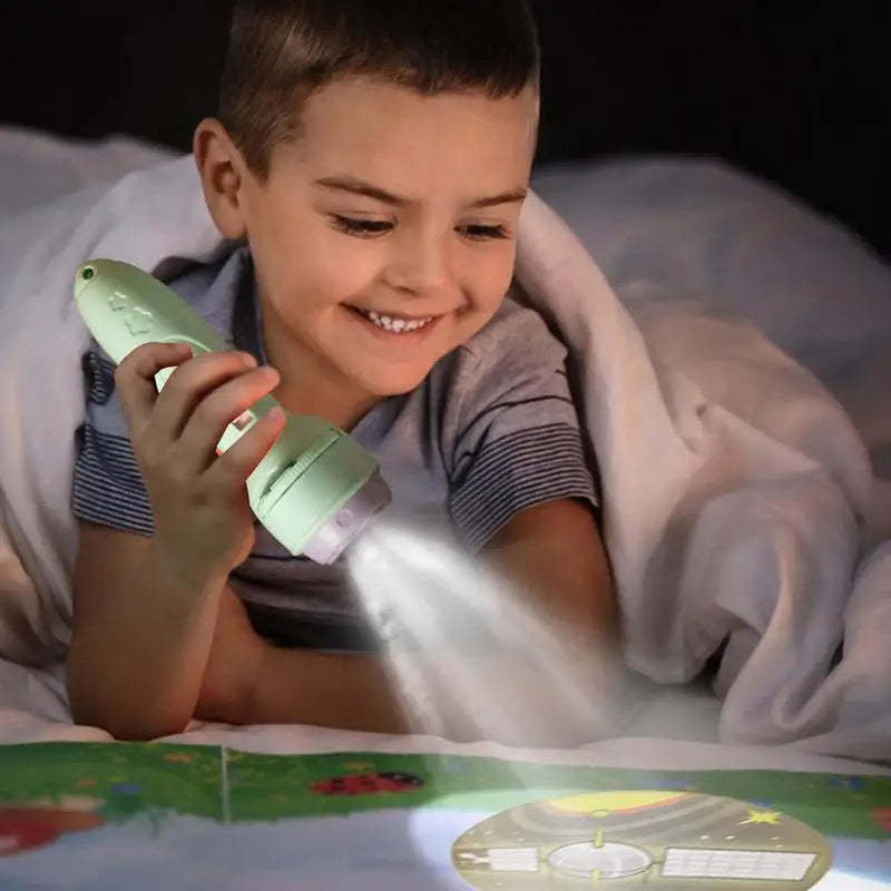 Kids Flashlight Projector – 120 Cartoon Patterns Torch Toy