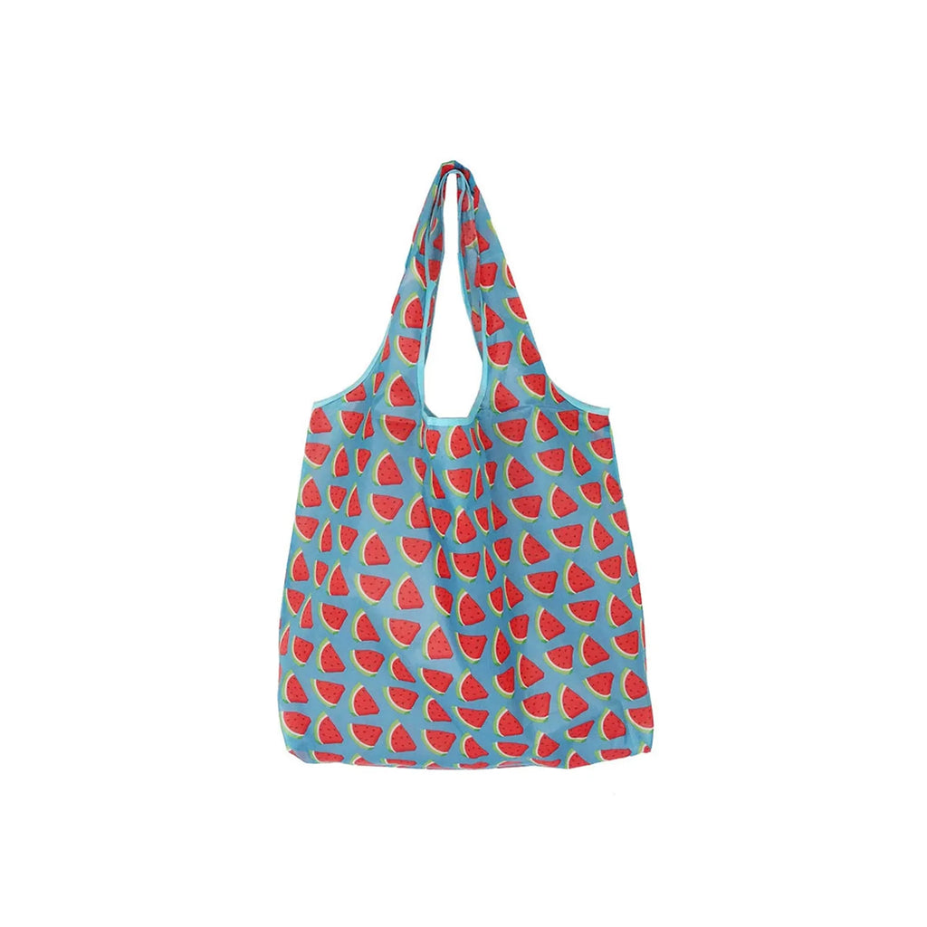 Foldable Reusable Grocery Tote Bag – Floral Fruit Print