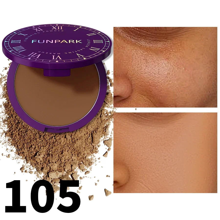 FUNPARK Matte Pressed Powder Foundation – 5 Shades Full Coverage