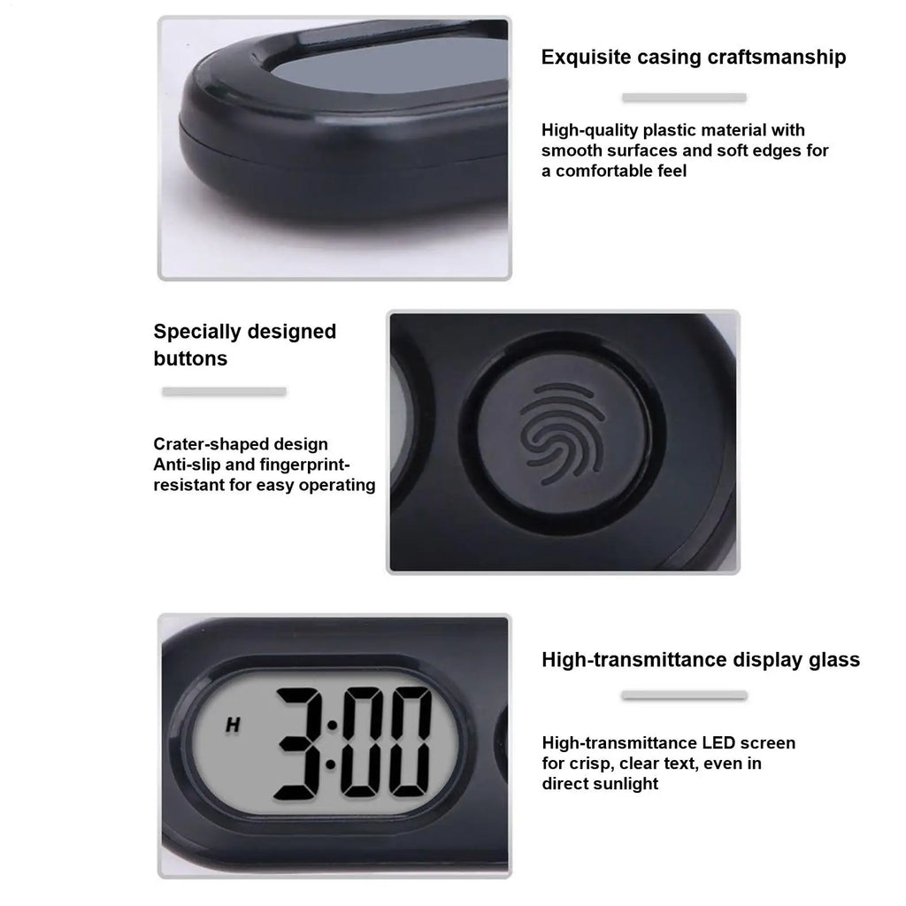 Portable Keychain Clock with Backlight | Mini Travel Timer