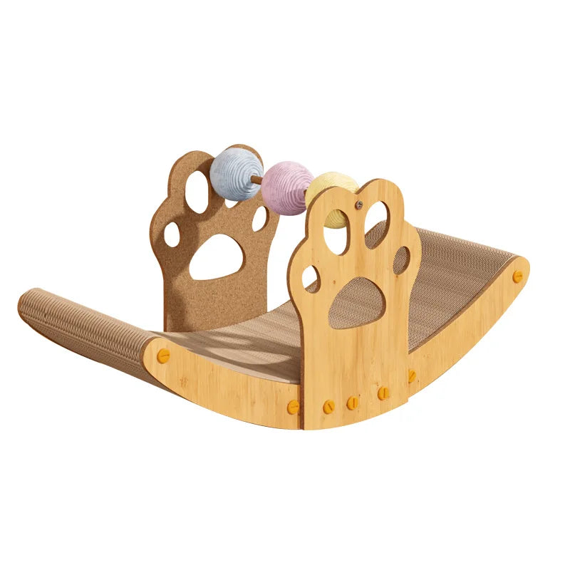 Pet Cat Scratching Board Boat Shaker Ball Grinding Claw Rest Furniture