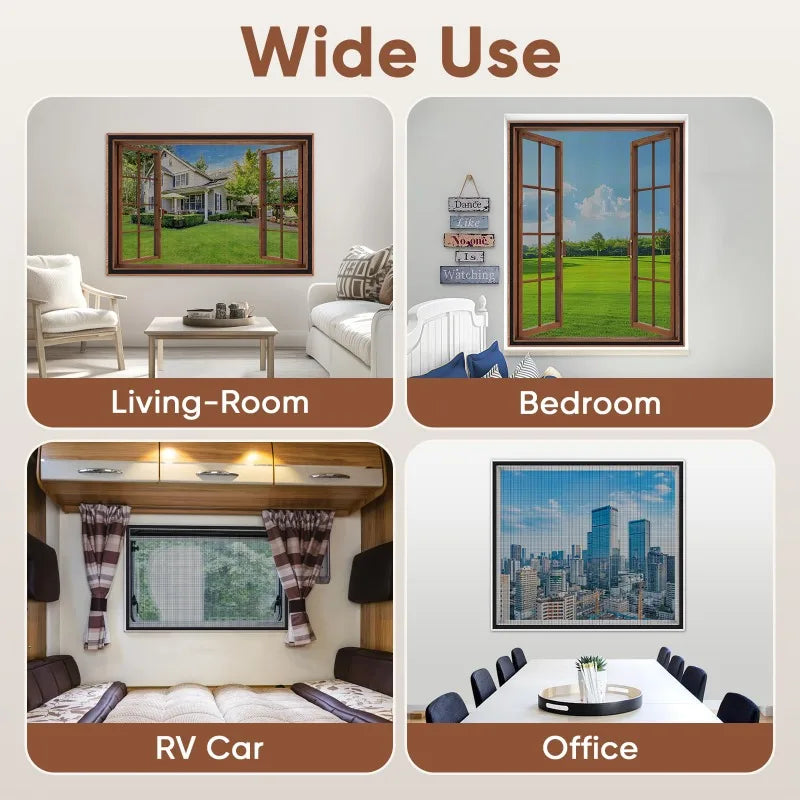 Self-Adhesive Window Mosquito Net | No-Drill Invisible Mesh Screen