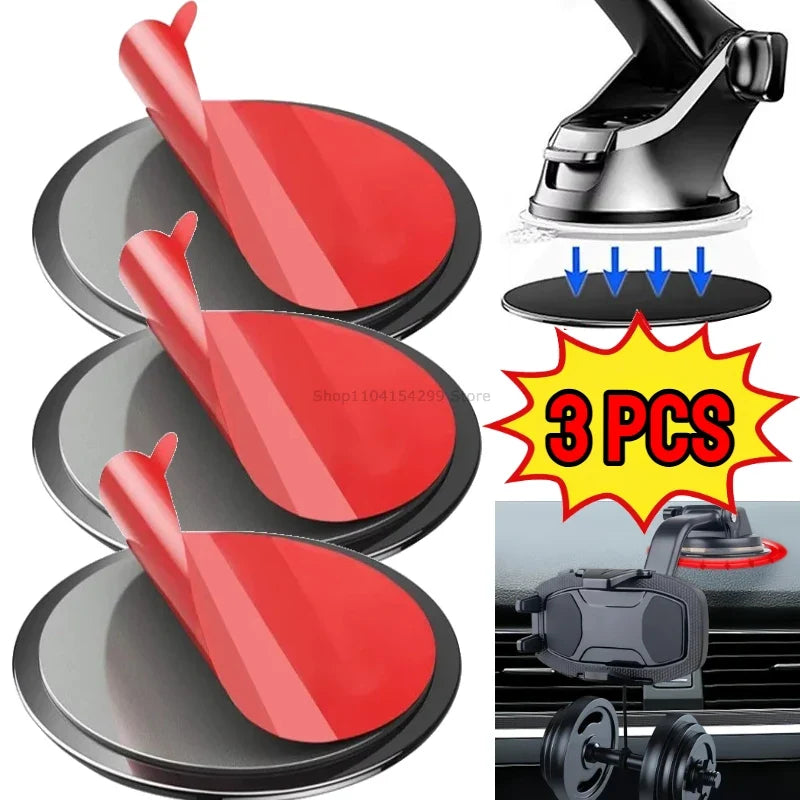 Universal Self-Adhesive Suction Cup Base for Car Dashboard Mounts