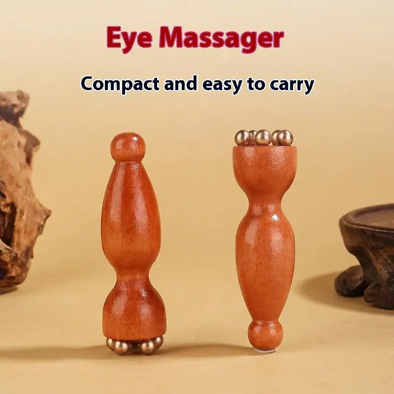 Wooden Eye Massage Stick – Dual-End Gua Sha Facial Roller