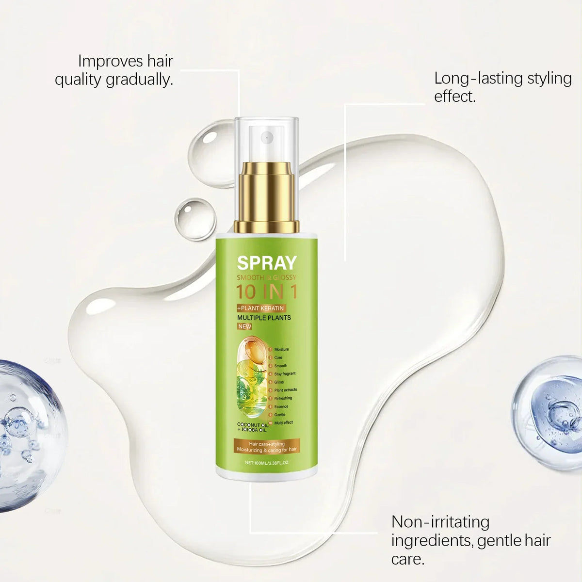 Volumizing Anti-Frizz Hair Spray – Smooth, Shiny & Moisturizing