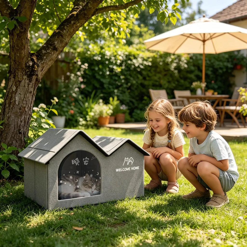 Cat Cooling House with Ice Pack – Leak-Proof Pet Shelter