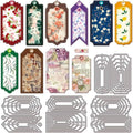 Metal Bookmark Tag Cutting Dies – Geometric Frame Scrapbook Set