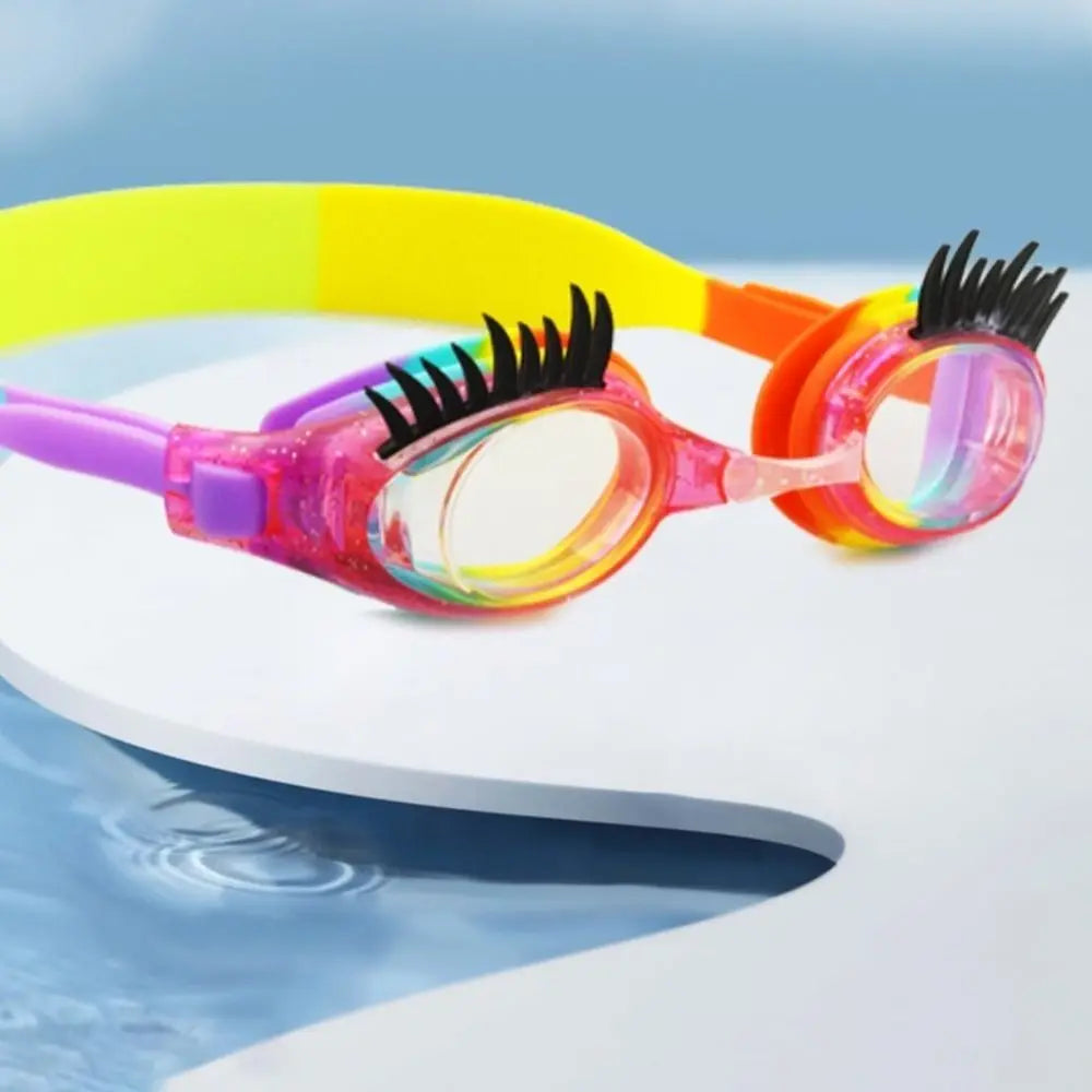 Kids Eyelash Swimming Goggles – Anti-Fog UV Silicone, Boys & Girls