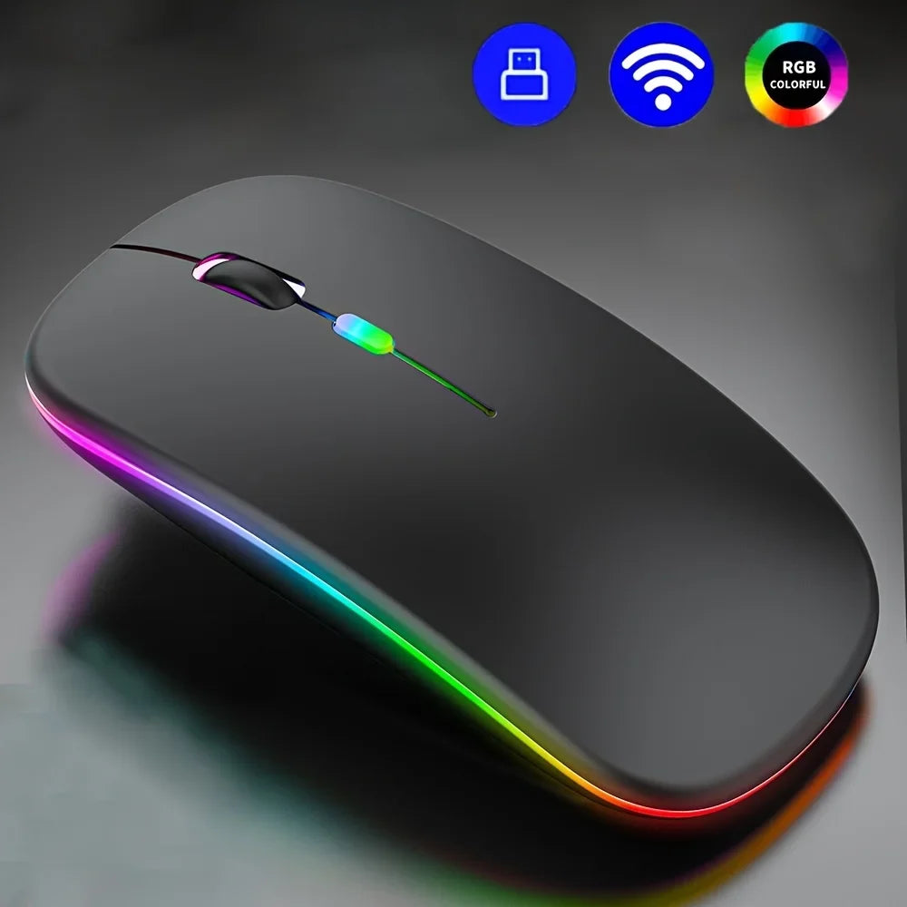 Wireless Mouse Bluetooth-compatible Gaming Dual Mode BT+2 4Ghz