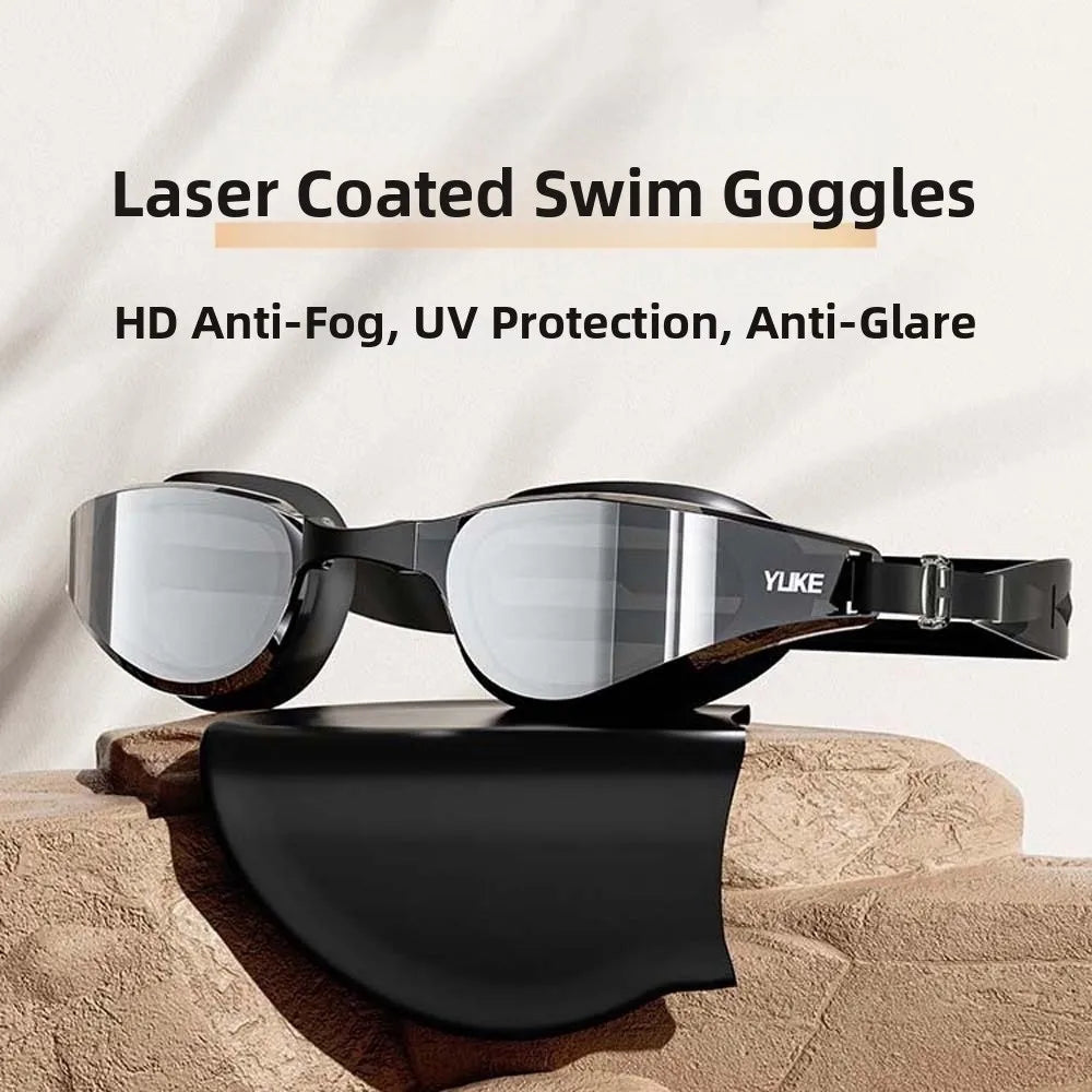 Anti-Fog Waterproof Swimming Goggles – UV Protection Wide View