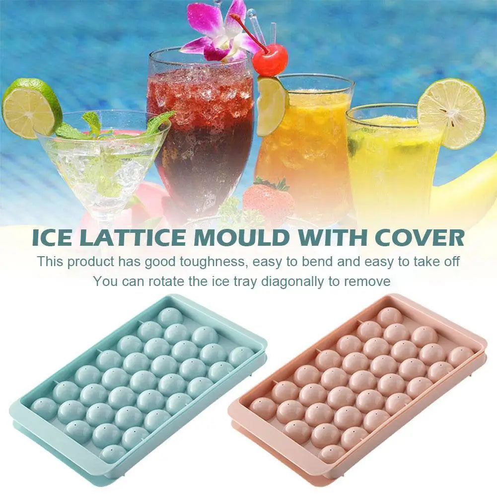 Round Ice Ball Maker Tray – Whiskey Sphere Mold | 2 Colors