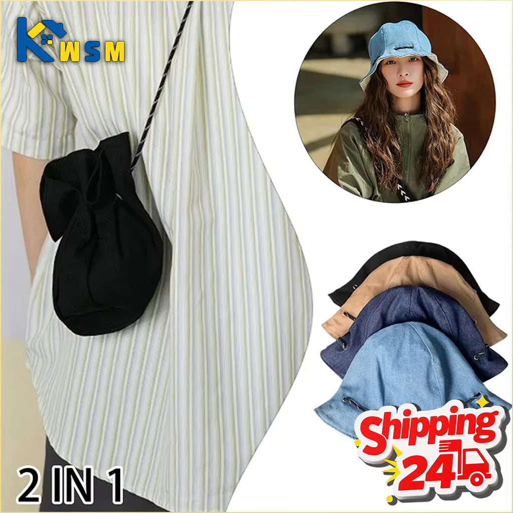 Women's Reversible Bucket Hat – Packable Wide Brim Sun Cap