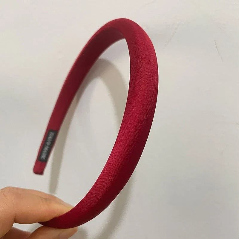 Korean Retro Headbands – Thin Solid Hair Hoops for Women