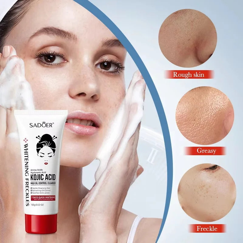 SADOER Kojic Acid Facial Cleanser – Oil Control & Brightening