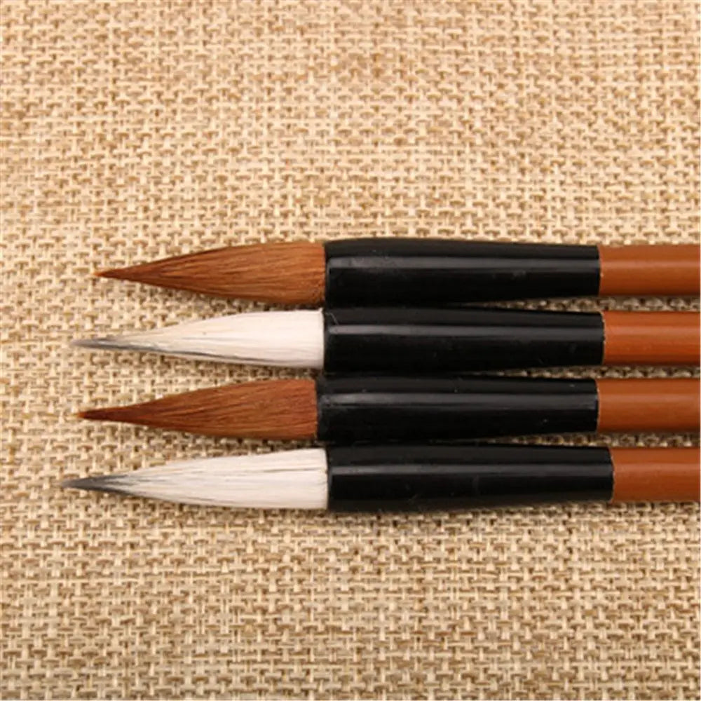 6-Piece Chinese Calligraphy Brush Set – Wolf & Sheep Hair Bamboo