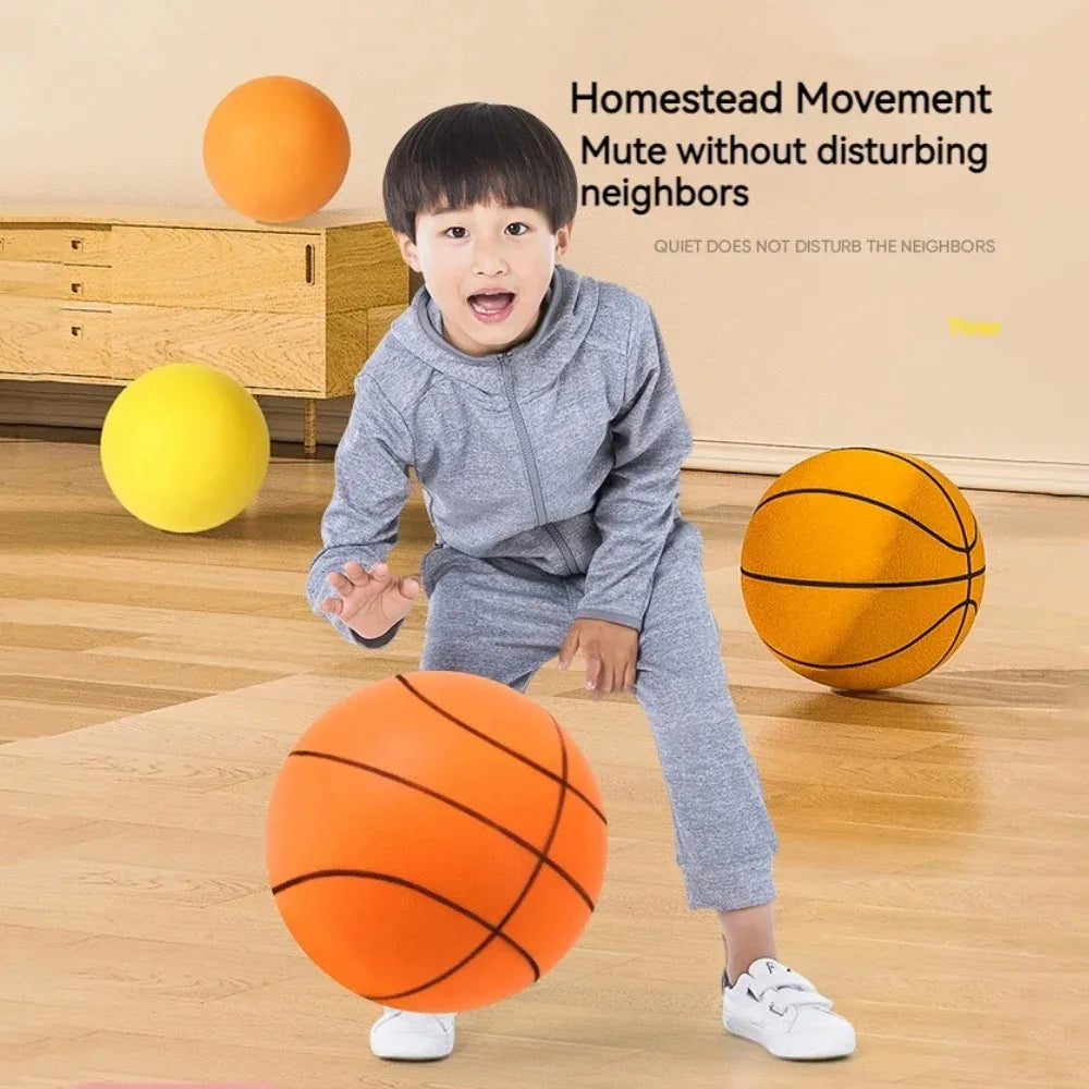 Kids Silent PU Foam Basketball – Indoor Mute Bouncing Ball