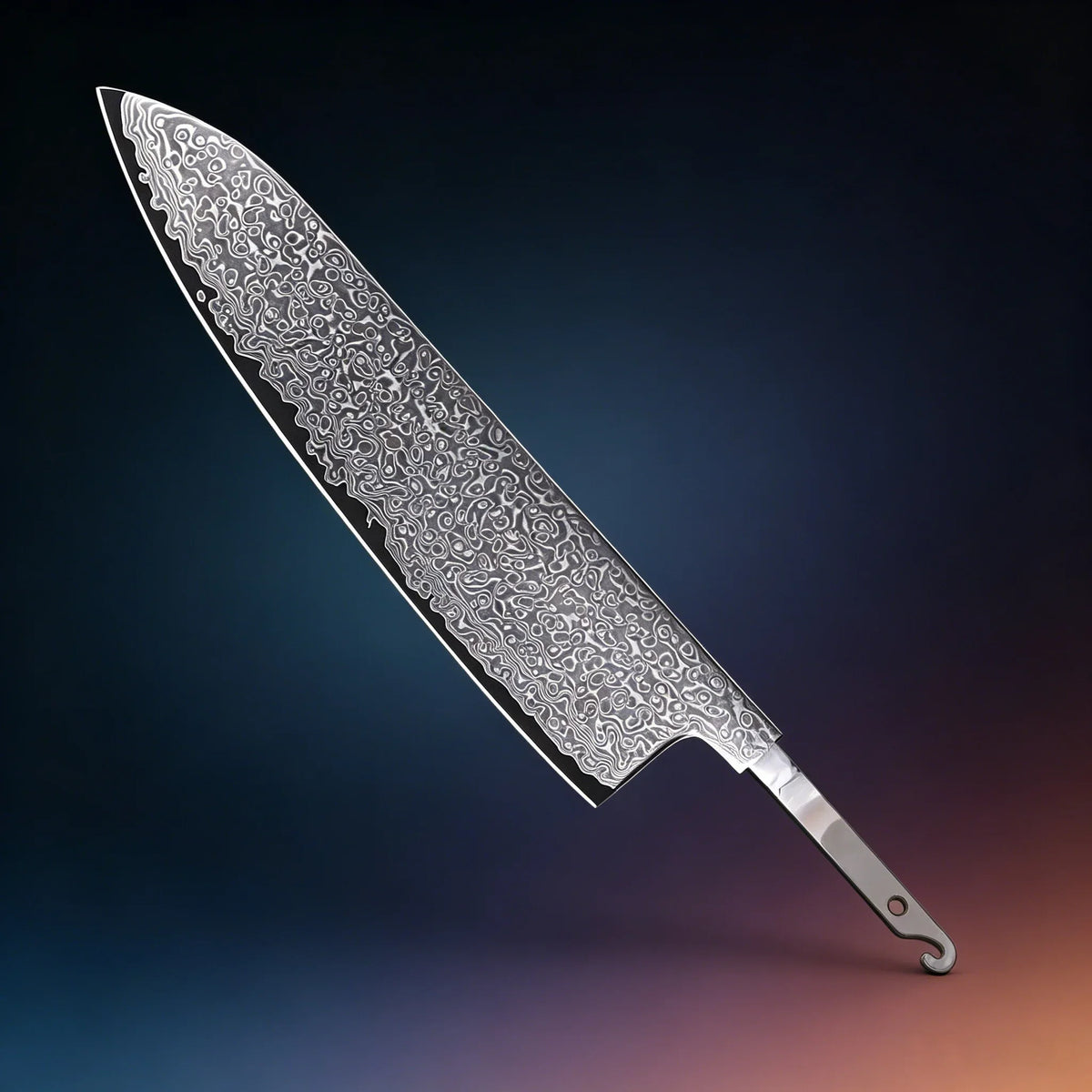 Hand Forged Damascus Steel Cleaver Blade – DIY No Handle