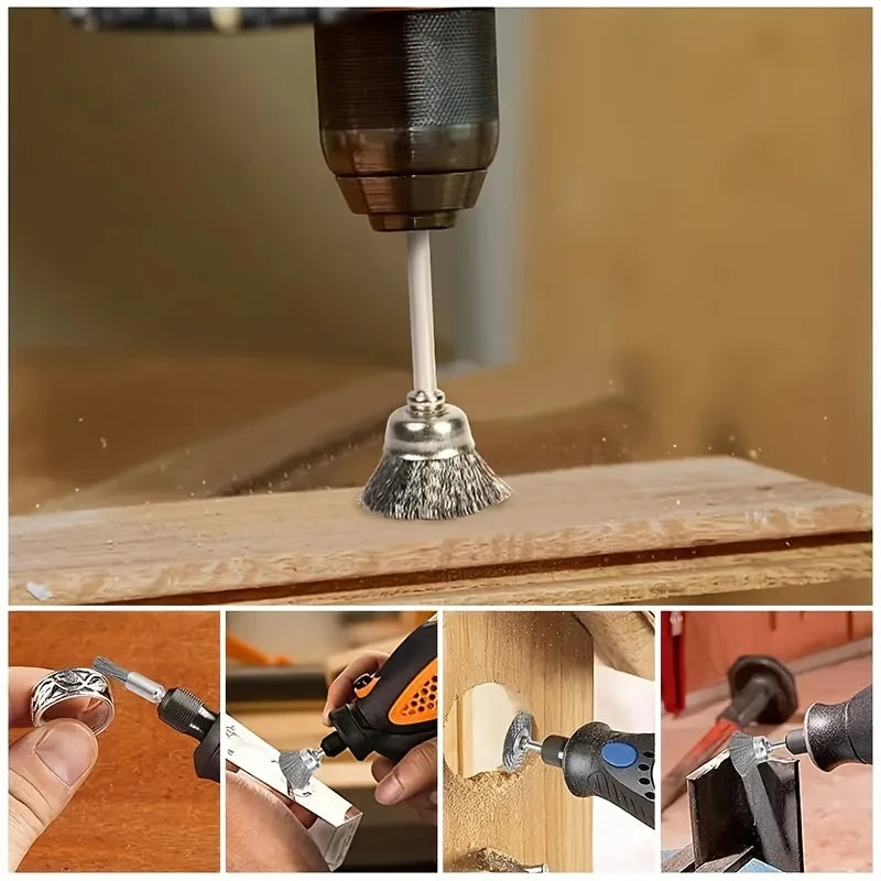 Rotating Wire Brushes Polishing Wheels Rust Removal Wireless Metal