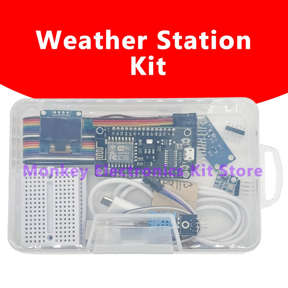 ESP8266 Weather Station Kit – OLED, DHT11, BMP180 & More